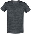 Sprayed Camo Roundneck, Black Premium by EMP, T-Shirt