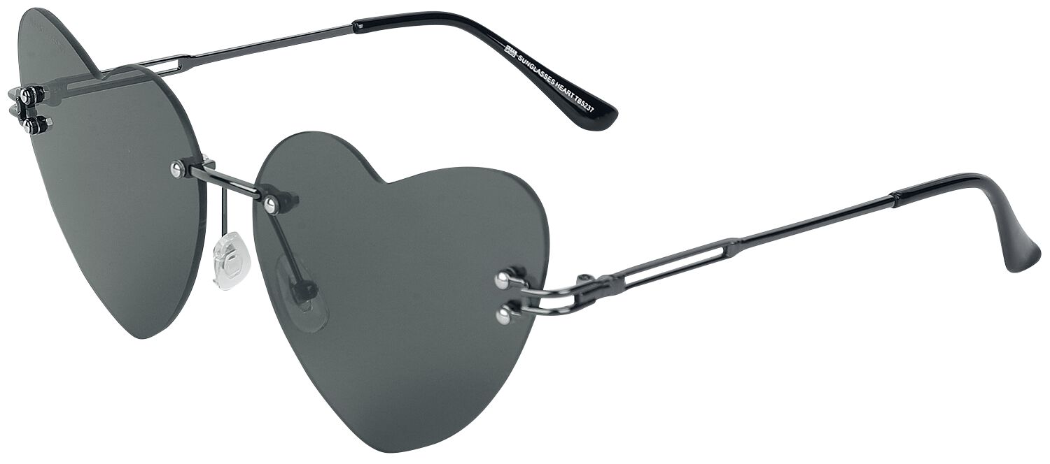 Urban Classics Sonnenbrille Sunglasses Heart With Chain schwarz  - Onlineshop EMP