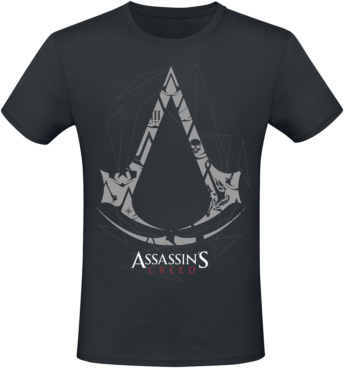 Assassin`s Creed - Gaming T-Shirt - Crest - S bis XXL - für Männer - Größe M - schwarz  - EMP exklusives Merchandise!