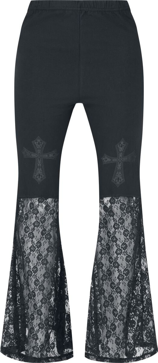 Poizen Industries Widows Veil Flare Pant Stoffhose schwarz in L