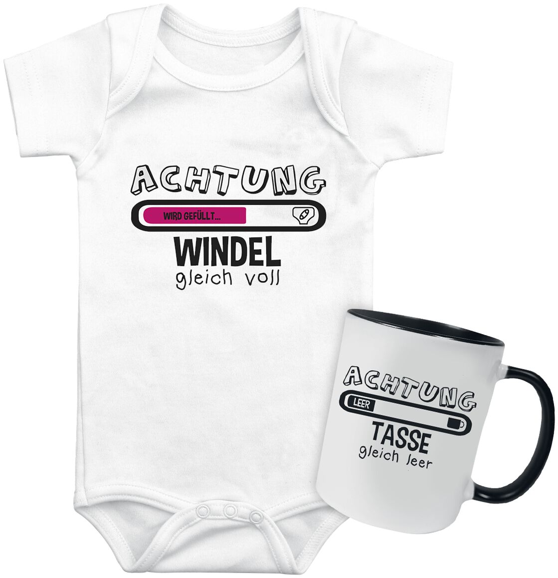 Babybody Tasse Windel Gleich Voll Geschenkbox Geschenkset Set Emp