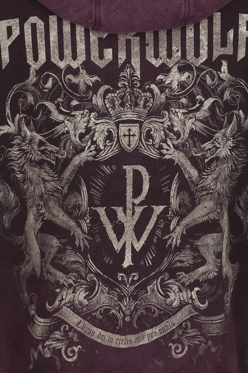Thumbnail - Powerwolf Crest Kapuzenjacke rot in XL