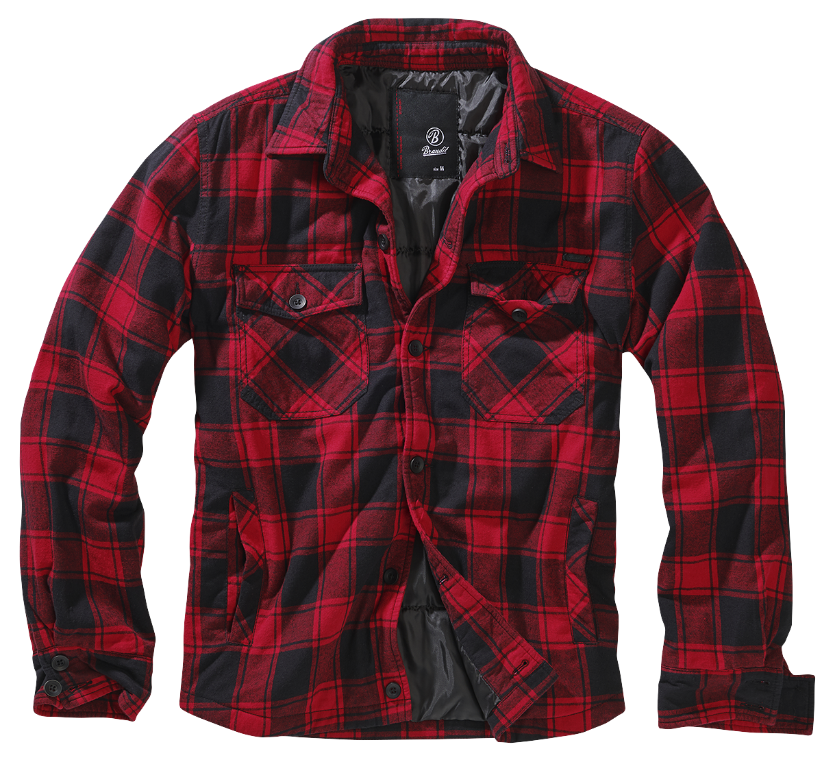 Brandit - Lumberjacket - Übergangsjacke - schwarz| rot
