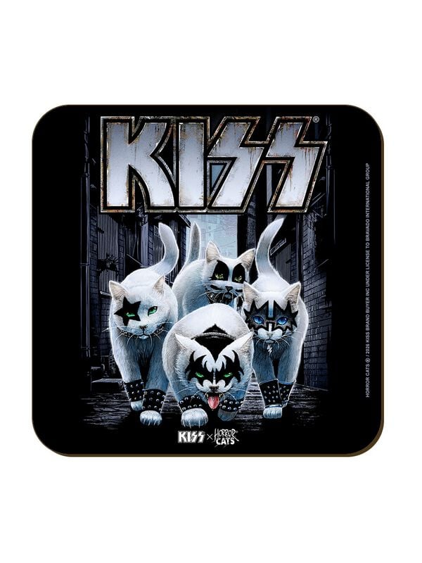 Kiss Untersetzer - Horror Cats Creatures   - Lizenziertes Merchandise!