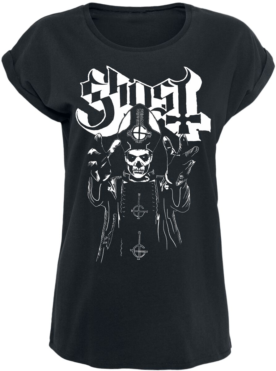 Ghost T-Shirt - Papa Wrath - XS bis XL - für Damen - Größe M - schwarz  - Lizenziertes Merchandise!