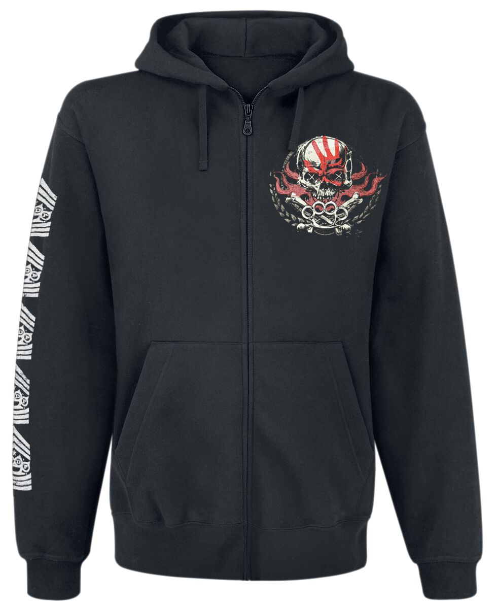 Five Finger Death Punch Kapuzenjacke - Grenade - S bis XXL - für Männer - Größe XXL - schwarz  - Lizenziertes Merchandise!
