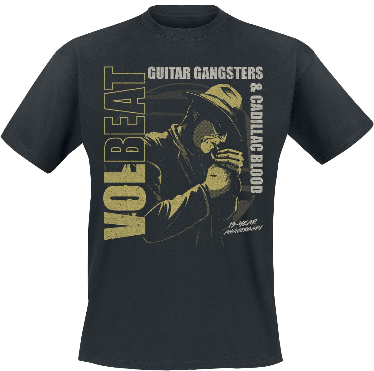 Levně Volbeat Guitar Gangsters & Cadillac Blood 15th Anniversary Tričko černá