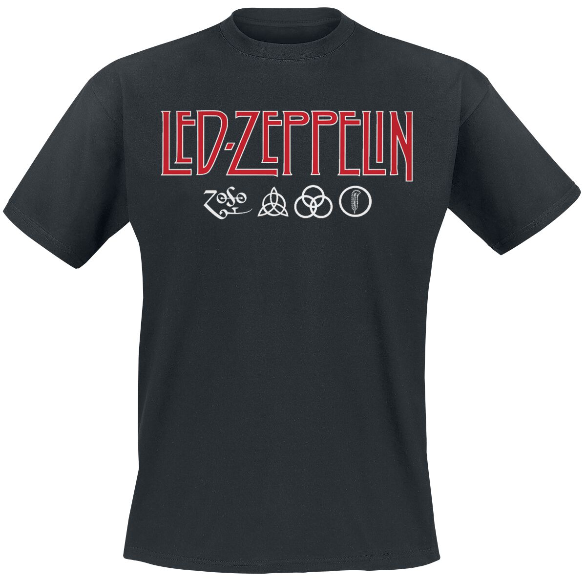 Led Zeppelin Logo Symbols T Shirt schwarz  - Onlineshop EMP