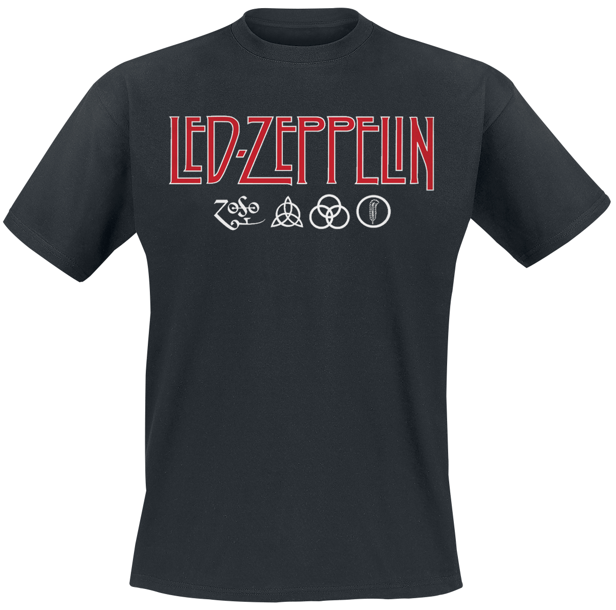 Led Zeppelin - Logo & Symbols - T-Shirt - schwarz