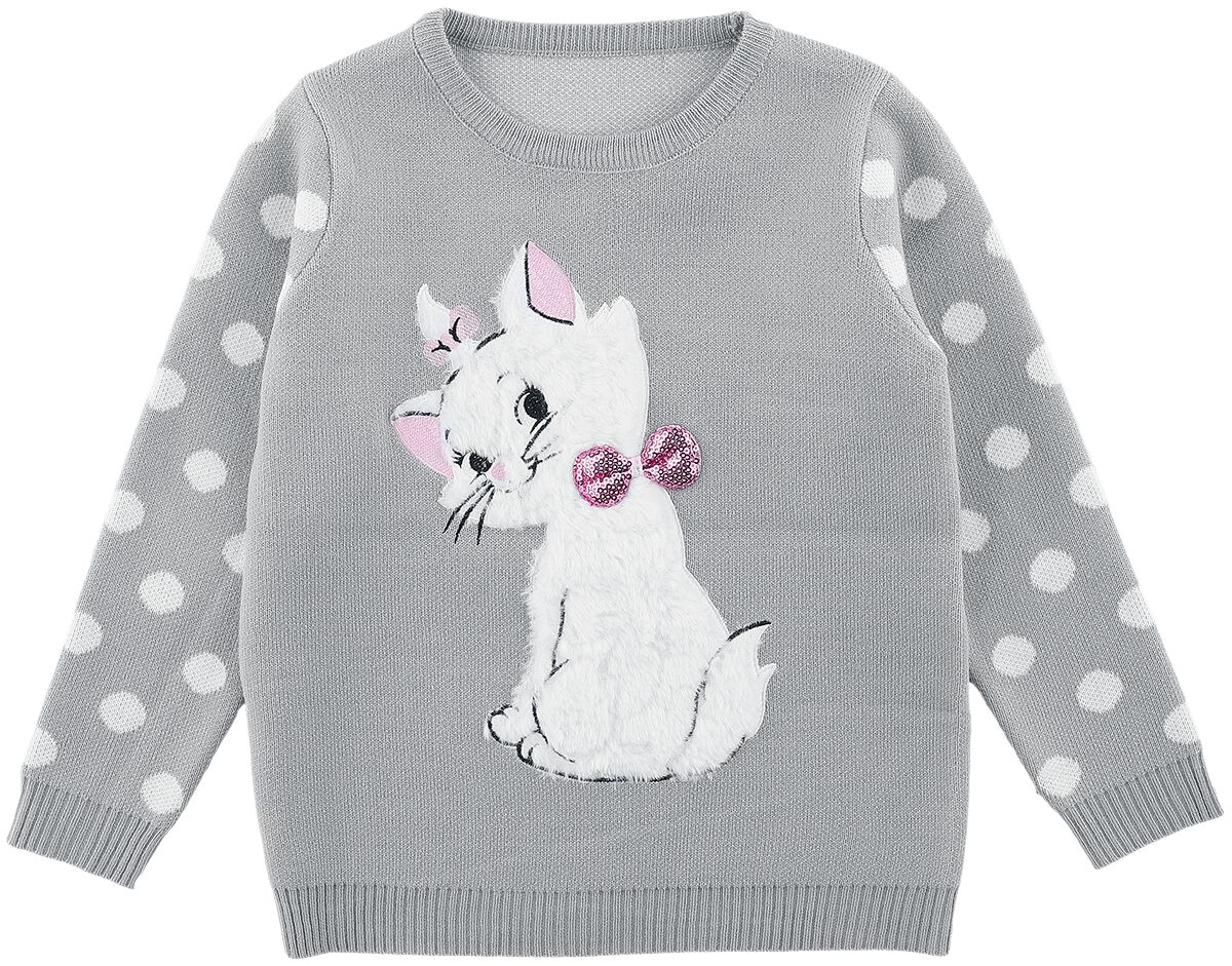 Sweat-Shirt Disney de Les Aristochats - Marie - 98 à 134/140 - pour filles - gris/blanc