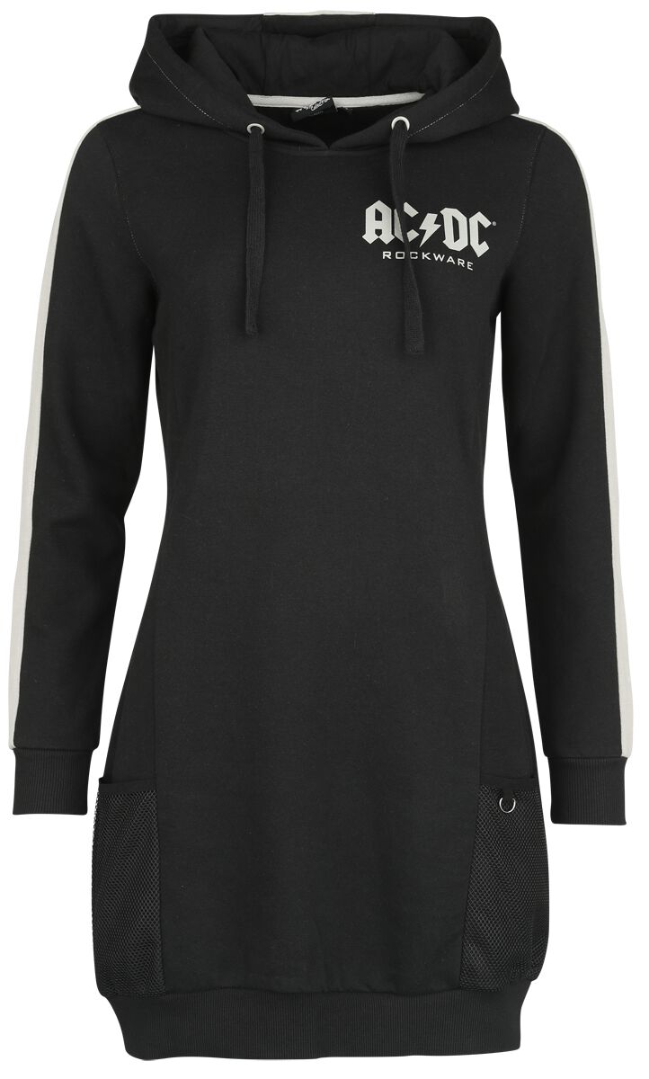 AC/DC Kurzes Kleid - EMP Signature Collection - M bis 3XL - für Damen - Größe 3XL - schwarz/grau  - EMP exklusives Merchandise!