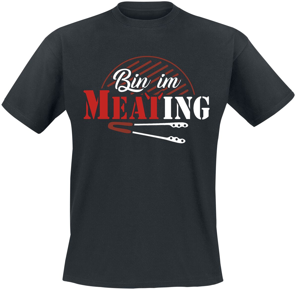 Food Bin im Meating T-Shirt schwarz in 4XL