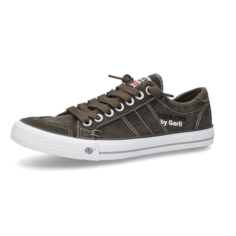 Baskets  de Dockers by Gerli - Baskets Délavées en Toiles - Kaki - EU41 à EU47 - pour Homme - kaki