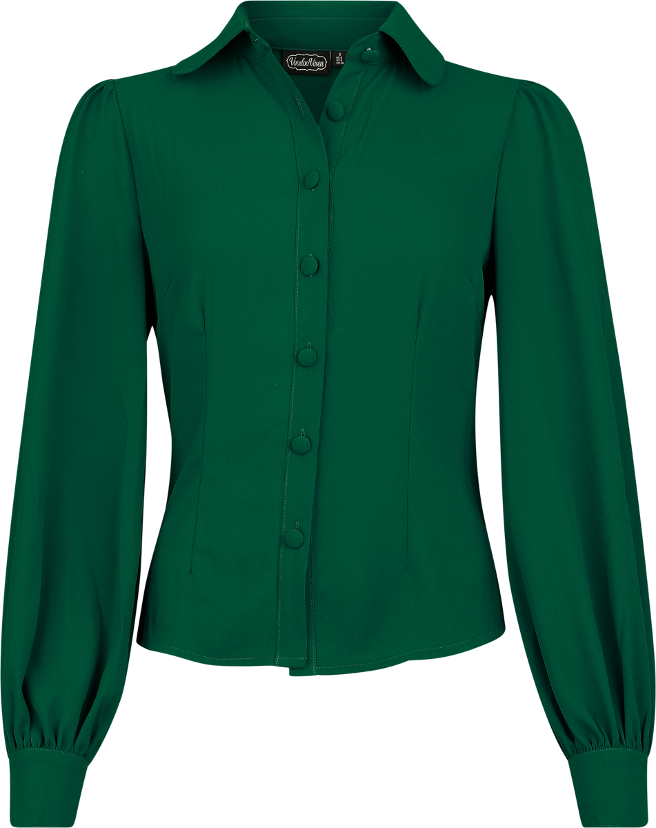 Voodoo Vixen Rockabilly Blouse - Peter Pan Collar Blouse - for Women - green