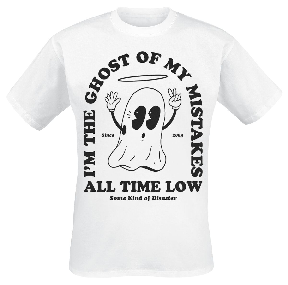 T-Shirt Manches courtes de All Time Low - Ghost Of My Mistakes - S à XXL - pour Homme - blanc
