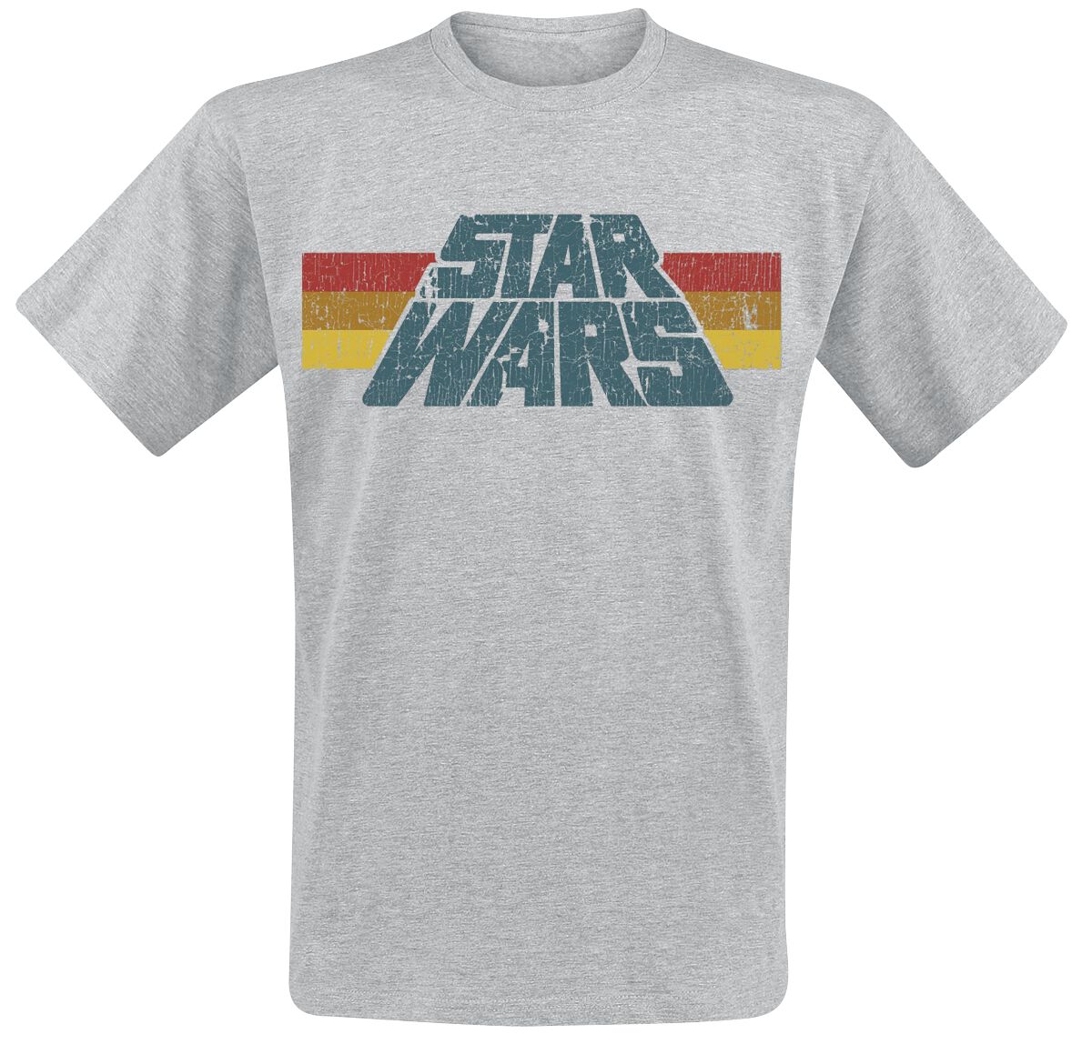 Star Wars T-Shirt - Vintage 77 - S bis 4XL - für Männer - Größe XXL - grau meliert  - Lizenzierter Fanartikel