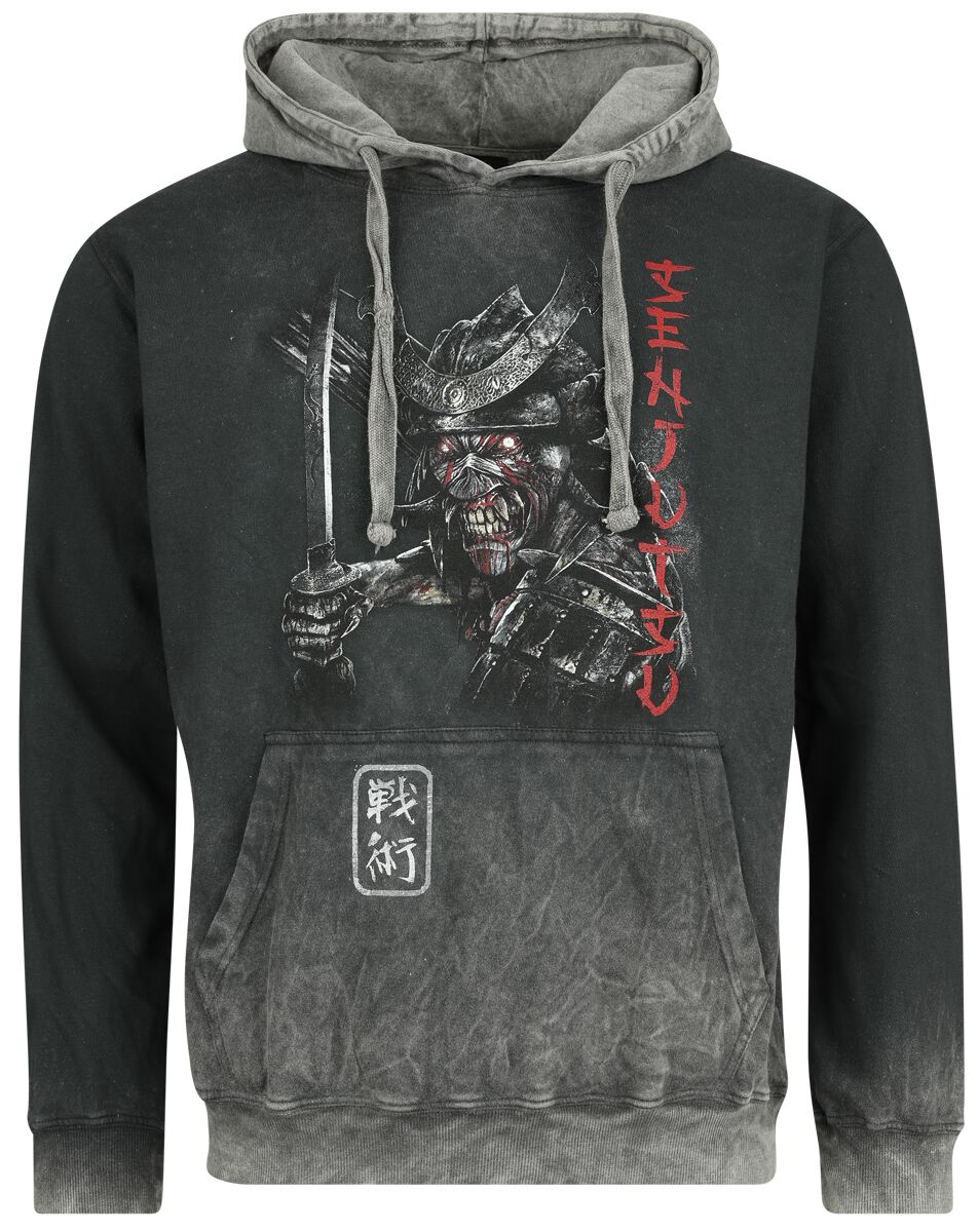Iron Maiden Kapuzenpullover - S bis XXL - für Männer - Größe L - grau  - Lizenziertes Merchandise!