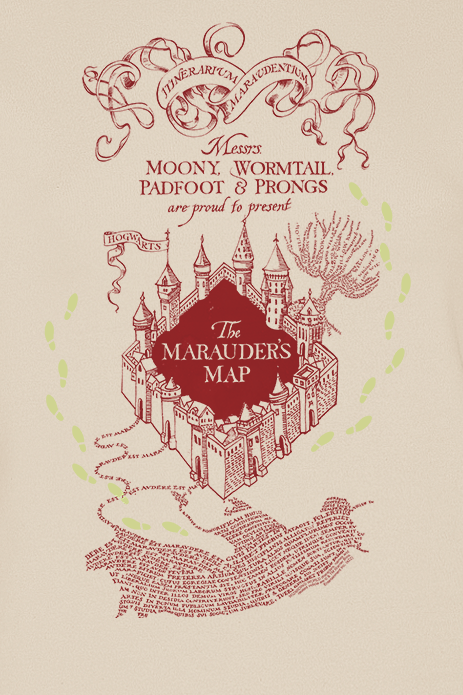 Harry Potter Marauder's map T-Shirt beige