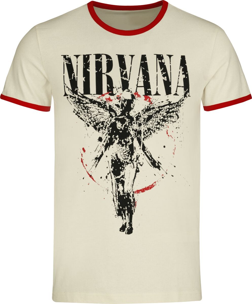 Nirvana T-shirt - In Utero - S till 5XL - Herrer - råhvid