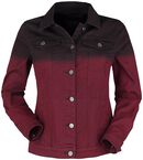 Rote Jeansjacke mit Farbverlauf, Black Premium by EMP, Jeansjacke