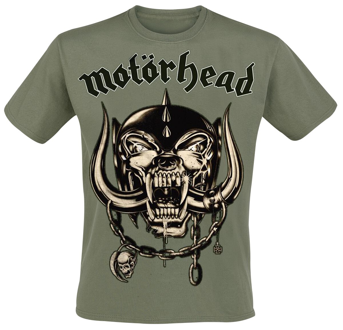 Image of Motörhead Army Green Warpig T-Shirt oliv