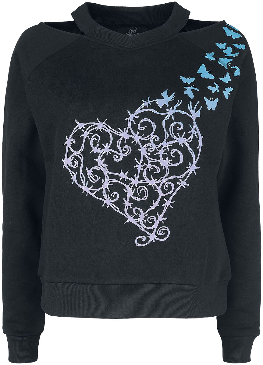 Full Volume by EMP Sweatshirt with Heart Print Sweatshirt black