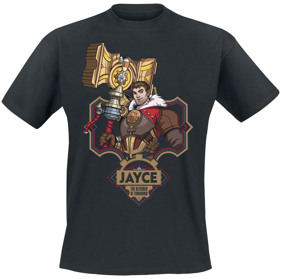 Image of T-Shirt Gaming di League of Legends - Arcane - Jayce - S a XL - Uomo - nero