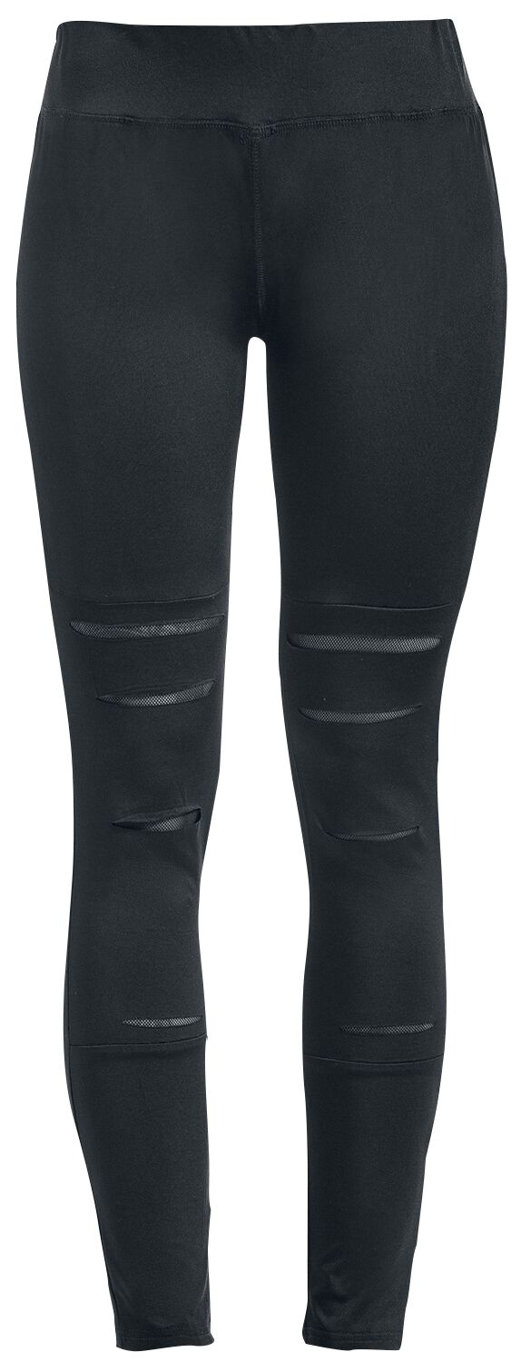 Rotterdamned Leggings - Leggings With Insert Lace - S bis XXL - für Damen - Größe XL - schwarz