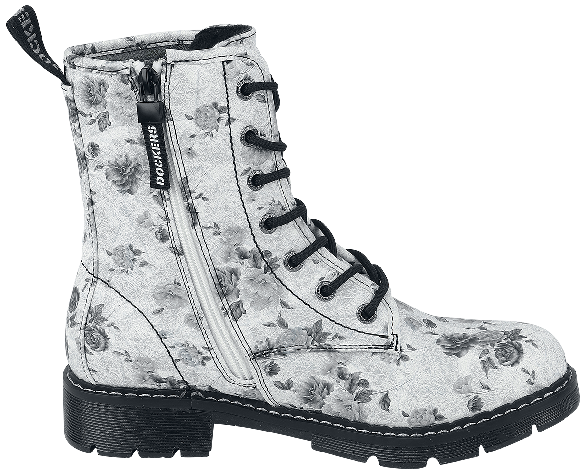 Dockers by Gerli Schnürboots Boot weiß schwarz