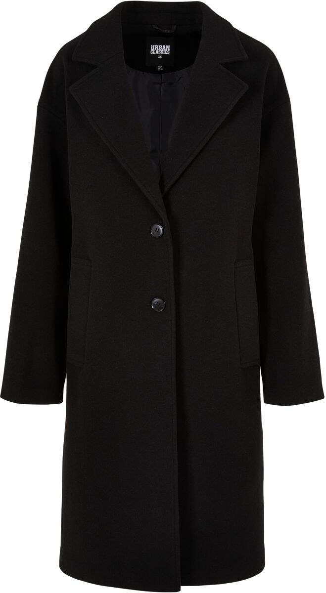 Urban Classics Mantel - Ladies Oversized Long Coat - XS bis 3XL - für Damen - Größe M - schwarz