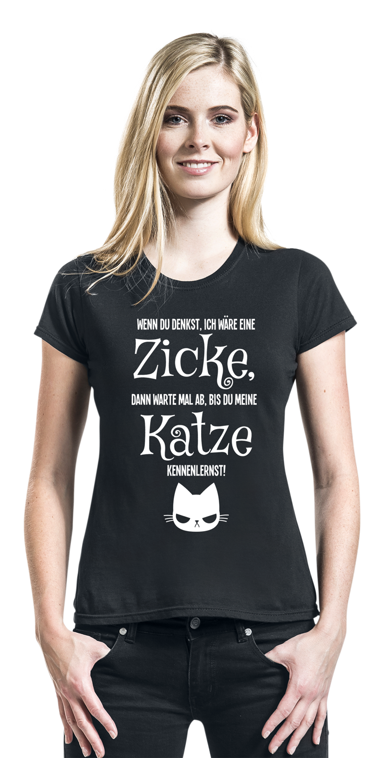 Tierisch Meine Katze T-Shirt schwarz