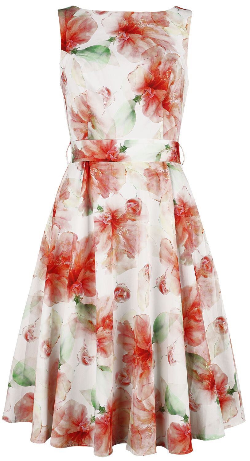 H&R London - Rockabilly Kleid knielang - Ayla Floral Swing Dress - XS bis 4XL - für Damen - Größe XS - multicolor