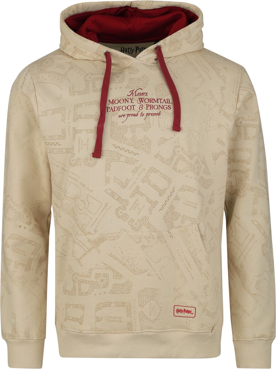 Harry Potter Luvtröja - Marauder's Map - S XXL - för Herr - sand