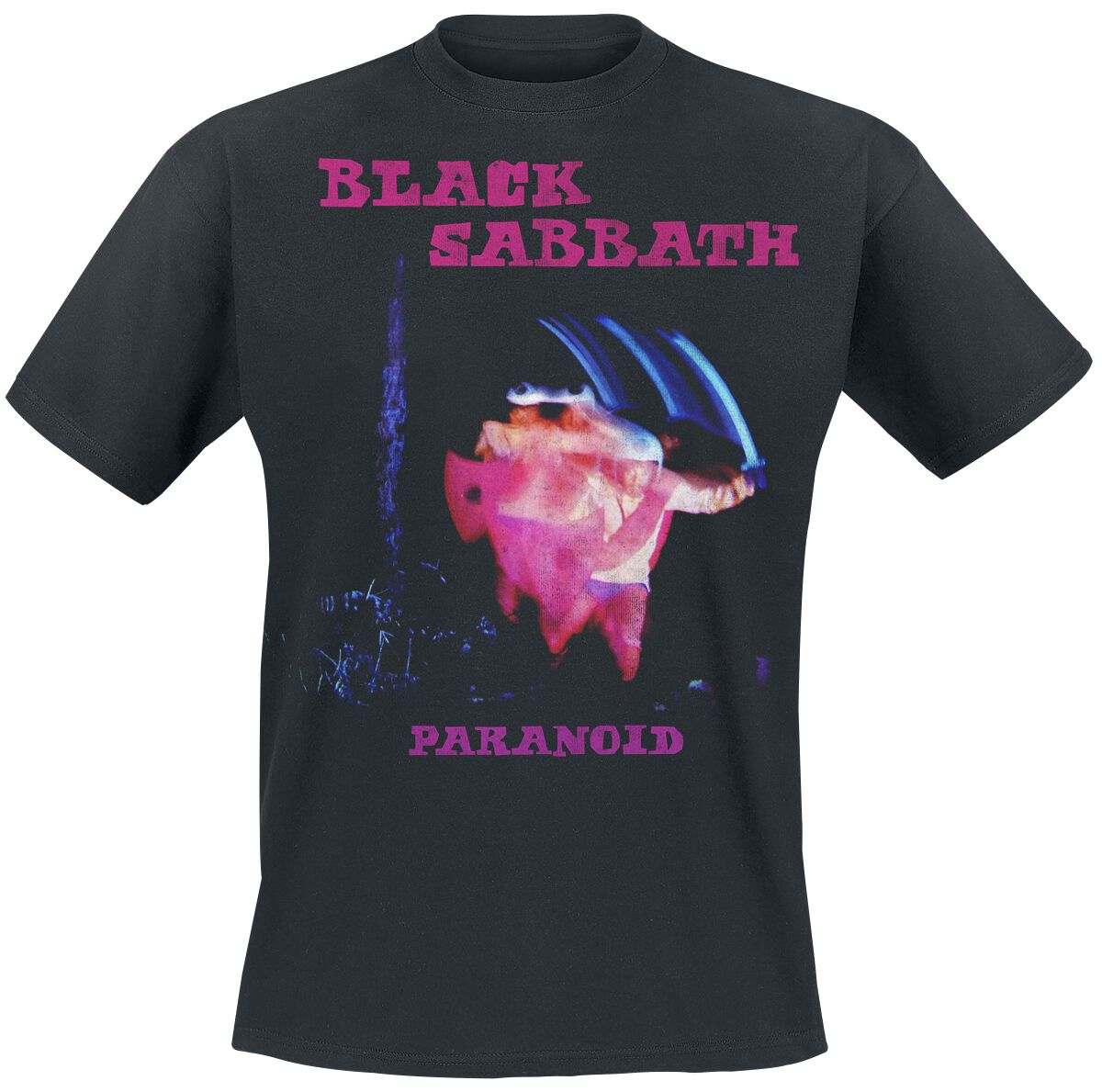 Black Sabbath T-Shirt - Paranoid Tracklist - S bis XXL - für Männer - Größe M - schwarz  - Lizenziertes Merchandise!