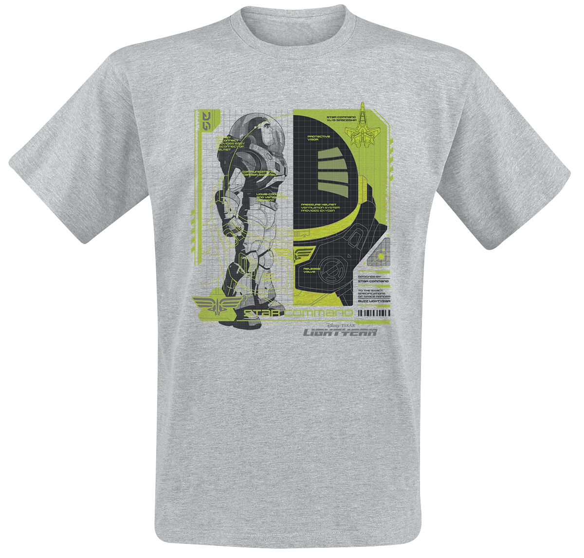 Toy Story Lightyear – Tech Panel T-Shirt grau Toy Story Lightyear – Tech Panel T-Shirt grau