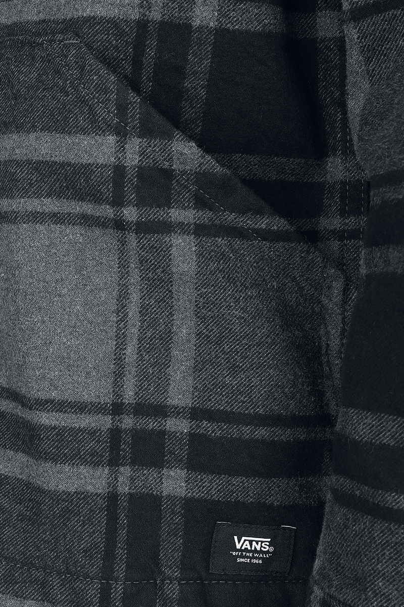 Thumbnail - Vans Piedmont Hooded Plaid Shacket Übergangsjacke schwarz in L