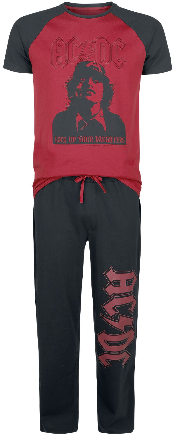 AC/DC Pyjama Pyjama black red