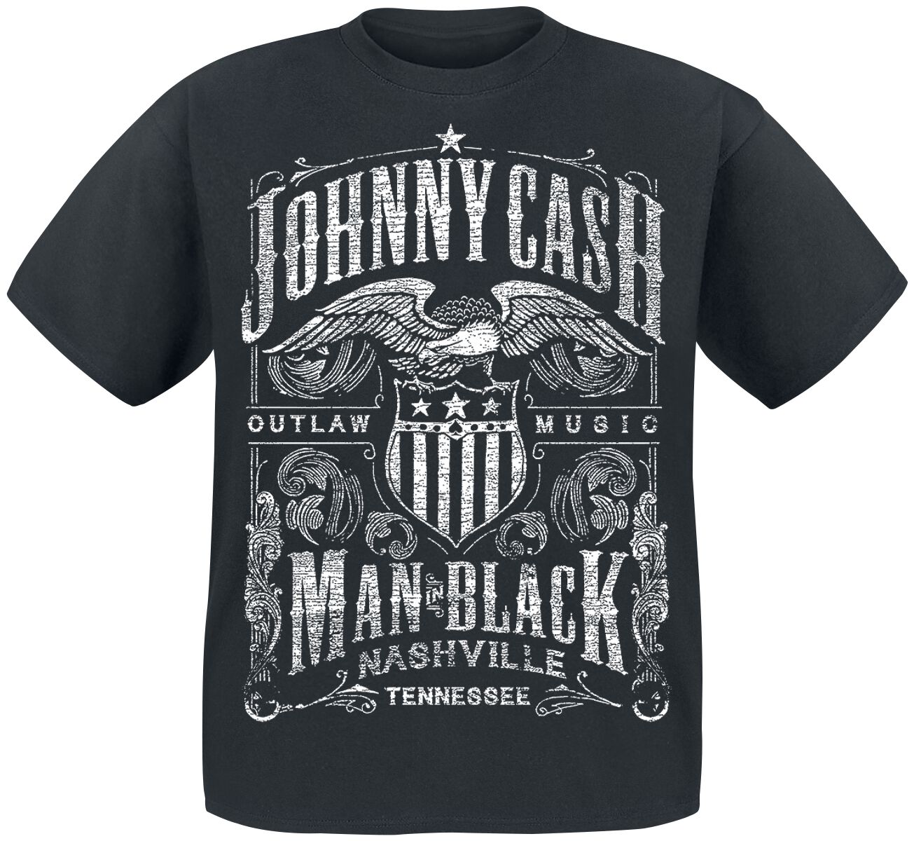 Outlaw Music T-Shirt schwarz von Johnny Cash