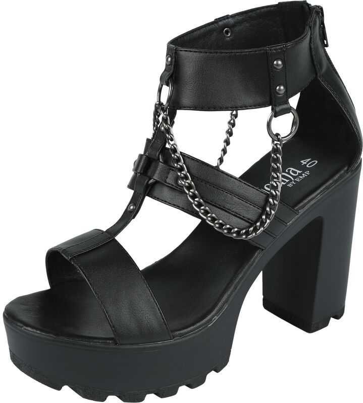 High Heels With Chains And Rivets