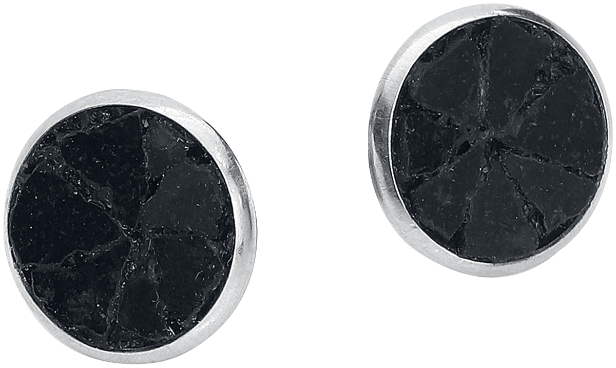 Rockers Black Murska Ohrstecker-Set schwarz