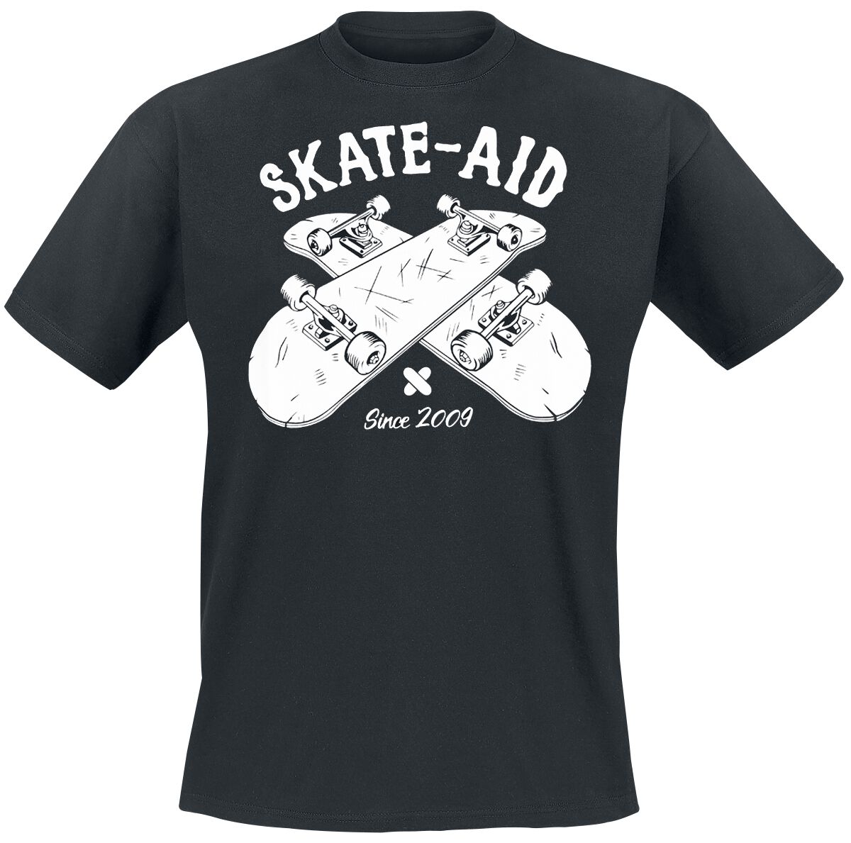 skate-aid Crossboards T-Shirt schwarz – 36.01% Rabatt