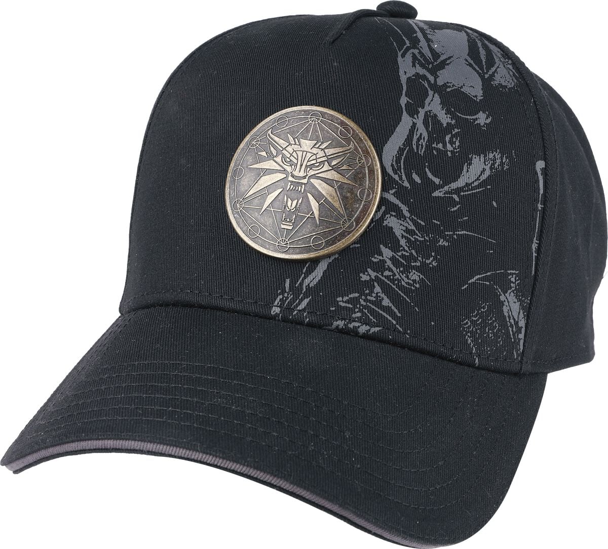 The Witcher - Gaming Cap - Gold Logo - schwarz