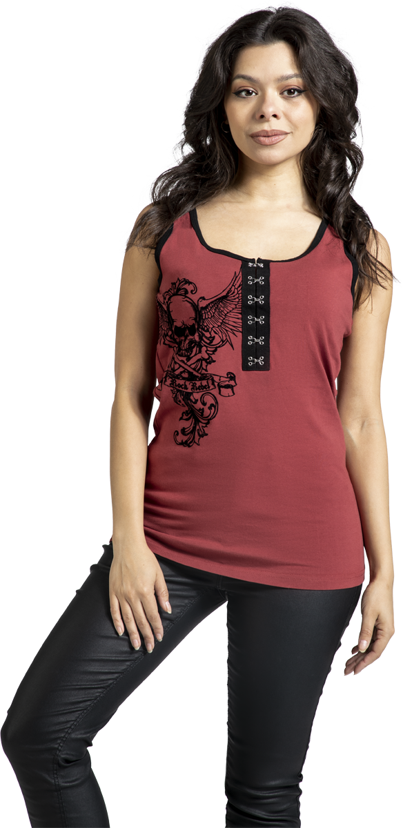 Thumbnail - Rock Rebel by EMP Top bordeaux in XL