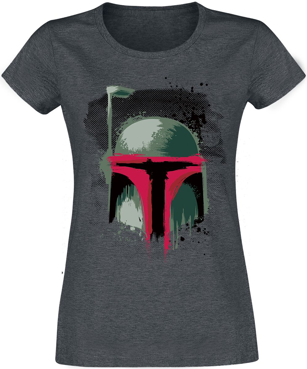 Star Wars Boba Fett – Painted Helmet T-Shirt grau meliert
