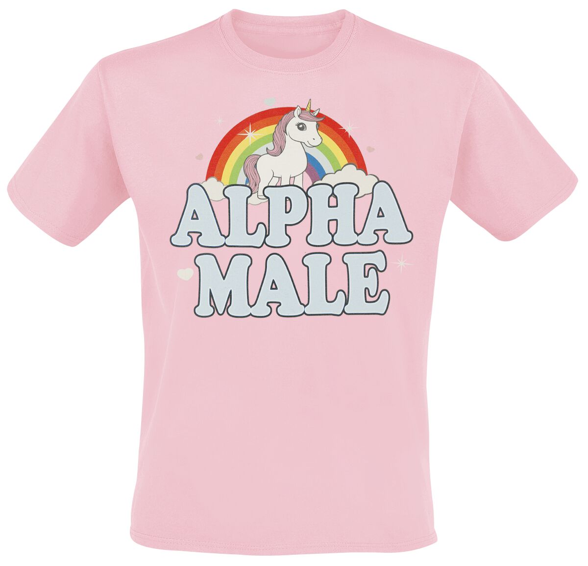 Einhorn T-Shirt - Alpha Male - M bis 3XL - für Männer - Größe XL - rosa