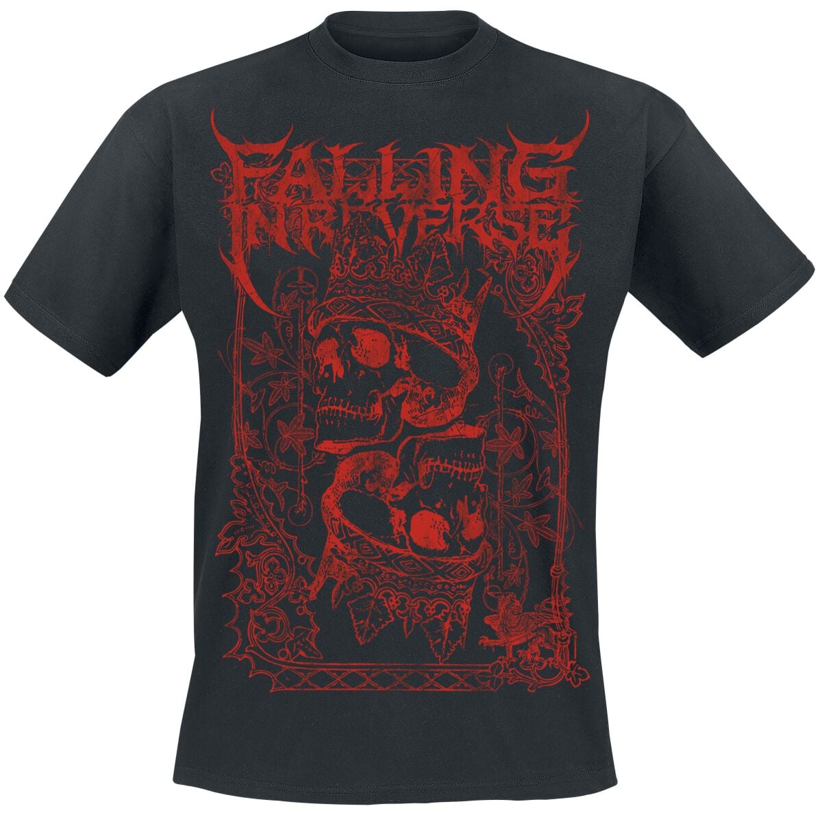 Falling In Reverse T-Shirt - Double Red - S bis 5XL - für Männer - Größe S - schwarz  - Lizenziertes Merchandise!