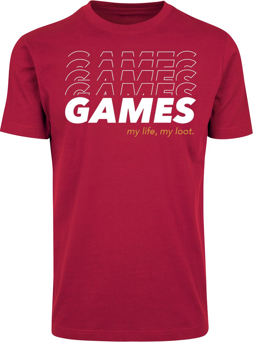 Games. My Life, My Loot  T-Shirt dark red