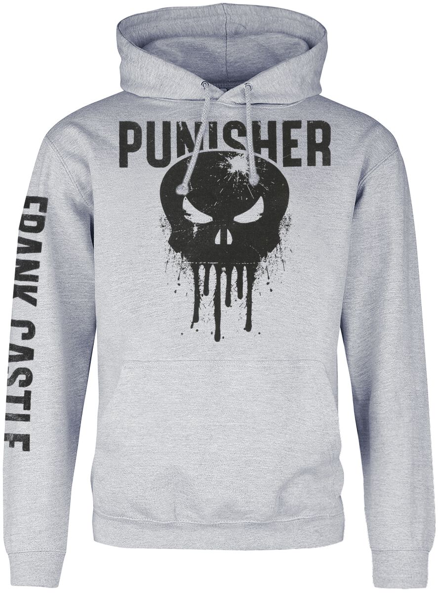 Levně The Punisher Destroy Blood Punisher Mikina s kapucí šedá