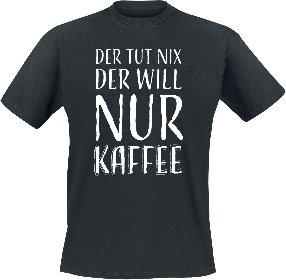 Sprüche T-Shirt - Der tut nix der will nur Kaffee - S bis 3XL - für Männer - Größe 3XL - schwarz