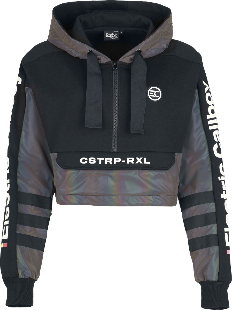 Electric Callboy Kapuzenpullover - EMP Signature Collection - M bis XL - für Damen - Größe XL - schwarz/grau  - EMP exklusives Merchandise!